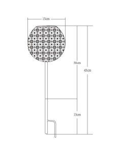 Lampe solaire Galix Rétro Métal 15 x 45 cm Décoration 2