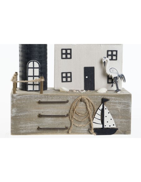 Figurine Décorative Home ESPRIT Bleu Blue marine 17 x 8,5 x 30 cm (2 Unités)