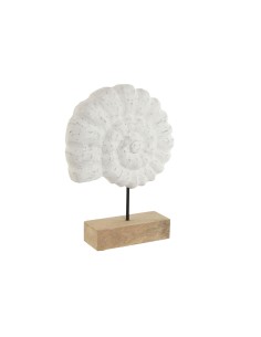 Figurine Décorative Home ESPRIT Blanc Naturel méditerranéen Conque 29 x 7,5 x 38,5 cm