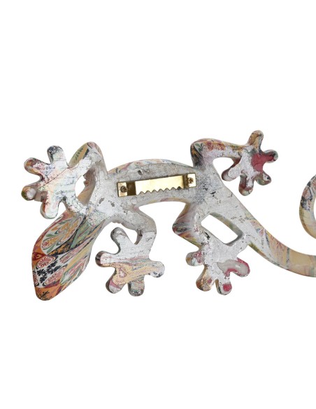 Décoration murale Home ESPRIT Multicouleur Lézard méditerranéen 10 x 4 x 22 cm (2 Unités)
