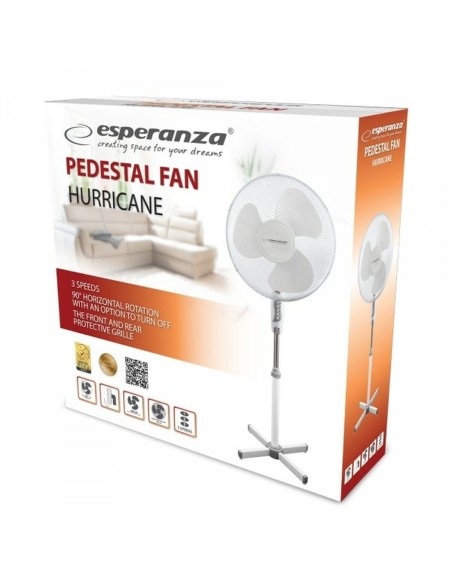 Ventilateur sur Pied Esperanza EHF001WW Blanc 50 W