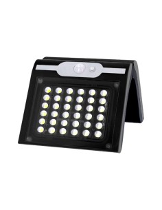 Applique Murale EDM 31847 Noir 2 W 220 lm Capteur de Mouvement Solaire (6500 K)
