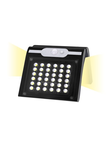 Applique Murale EDM 31847 Noir 2 W 220 lm Capteur de Mouvement Solaire (6500 K)