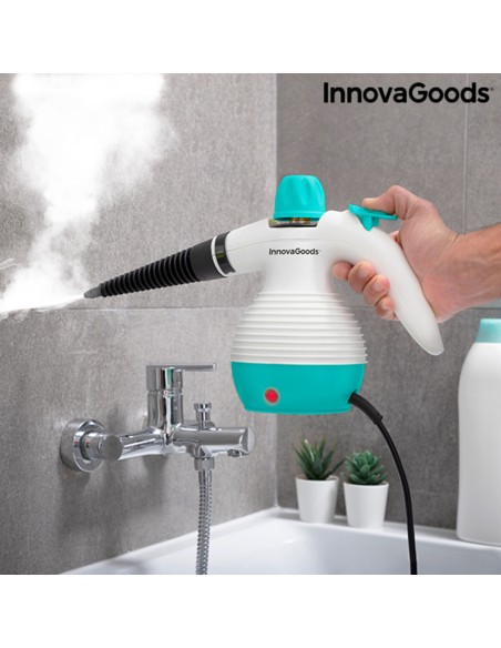 Nettoyeur Vapeur à Main 9 en 1 avec Accessoires Steany InnovaGoods   0,35 L 3 Bar 1000W 1000 W (Reconditionné A)