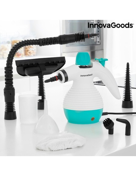 Nettoyeur Vapeur à Main 9 en 1 avec Accessoires Steany InnovaGoods   0,35 L 3 Bar 1000W 1000 W (Reconditionné A)