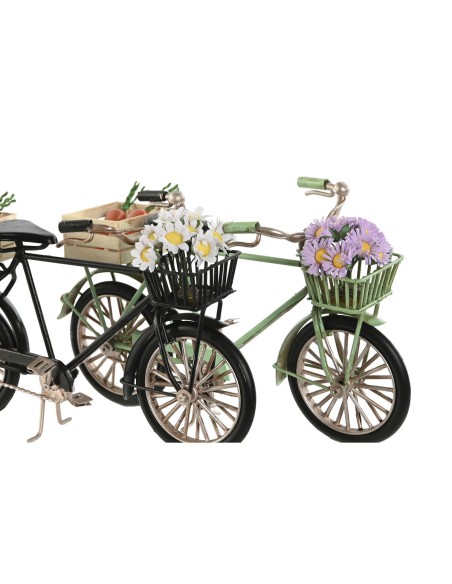 Figurine Décorative Home ESPRIT Noir Menthe Bicyclette Vintage 24 x 9 x 13 cm (2 Unités)