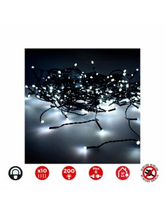Guirlande lumineuse LED EDM 71262 3,2 W 2 x 2 m Blanc (Blanc froid 6500K) (1 Unité) 2