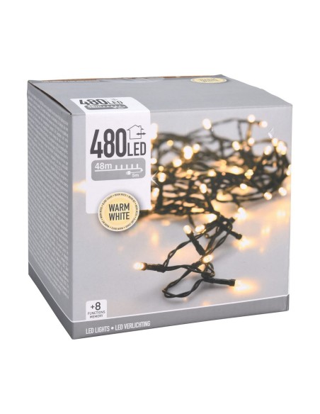 Guirlande lumineuse LED Lumière chaude Vert tendre 39 m Blanc