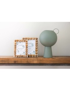 Cadre photo Home ESPRIT Blanc Marron Verre Bois de manguier 21 x 3 x 26 cm 2