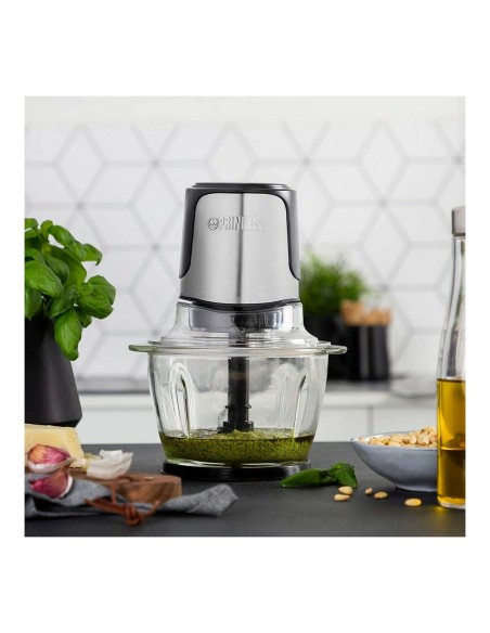 Hachoir Princess 221051 Picadora Noir verre Acier inoxydable 300 W 1 L