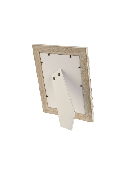 Cadre photo Home ESPRIT Blanc Marron Verre Bois de manguier 21 x 3 x 26 cm
