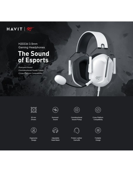 Casques avec Micro Gaming Havit H2033d