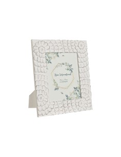Cadre photo Home ESPRIT Blanc Verre Bois MDF 37 x 1,5 x 37 cm