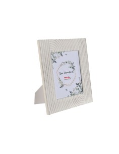 Cadre photo Home ESPRIT Blanc Verre Bois MDF Indien 32 x 1,5 x 37 cm