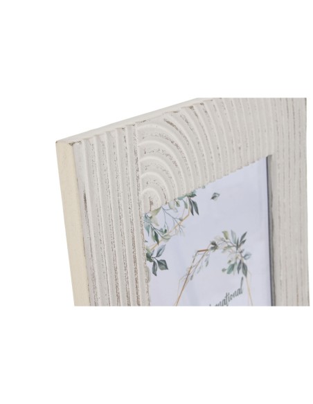 Cadre photo Home ESPRIT Blanc Verre Bois MDF Indien 32 x 1,5 x 37 cm