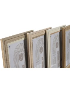 Cadre photo Home ESPRIT Verre Bois MDF Scandinave 23 x 2,8 x 28 cm (4 Unités) 2