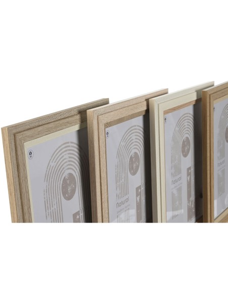 Cadre photo Home ESPRIT Verre Bois MDF Scandinave 23 x 2,8 x 28 cm (4 Unités)