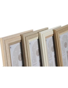 Cadre photo Home ESPRIT Multicouleur Aluminium Verre Bois MDF Scandi 16 x 2,8 x 21 cm (4 Unités) 2