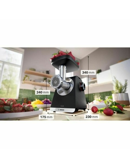 Hachoir BOSCH MFWS650B Noir Argenté 500 W