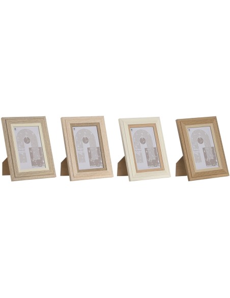 Cadre photo Home ESPRIT Multicouleur Verre Bois MDF Scandinave 13 x 2,8 x 18 cm (4 Unités)