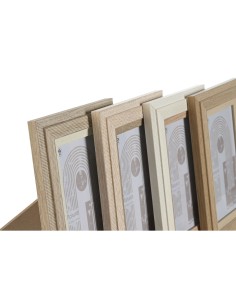 Cadre photo Home ESPRIT Multicouleur Verre Bois MDF Scandinave 13 x 2,8 x 18 cm (4 Unités) 2