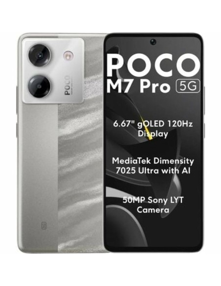 Smartphone Xiaomi POCO M7P 5G 8-256 SV Octa Core 8 GB RAM 256 GB Argenté 6,67"