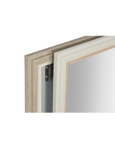 Miroir mural Home ESPRIT Blanc Marron Beige Gris 66 x 2 x 92 cm 70 x 2 x 97 cm (4 Unités) 2