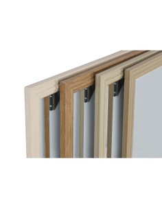 Miroir mural Home ESPRIT Blanc Marron Beige Gris 66 x 2 x 92 cm (4 Unités) 2