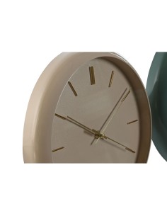 Horloge Murale Home ESPRIT Vert Rose PVC Moderne 30 x 4 x 30 cm (2 Unités) 2