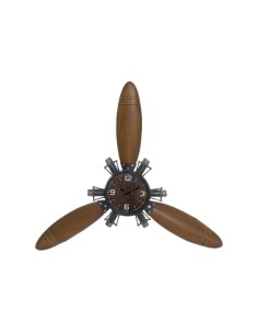 Horloge Murale Home ESPRIT Marron Noir Métal Bois MDF Vintage 121 x 7 x 106 cm