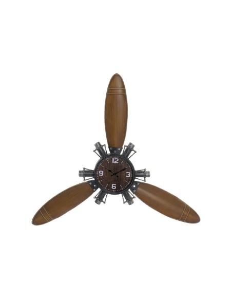 Horloge Murale Home ESPRIT Marron Noir Métal Bois MDF Vintage 121 x 7 x 106 cm