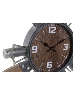 Horloge Murale Home ESPRIT Marron Noir Métal Bois MDF Vintage 121 x 7 x 106 cm 2