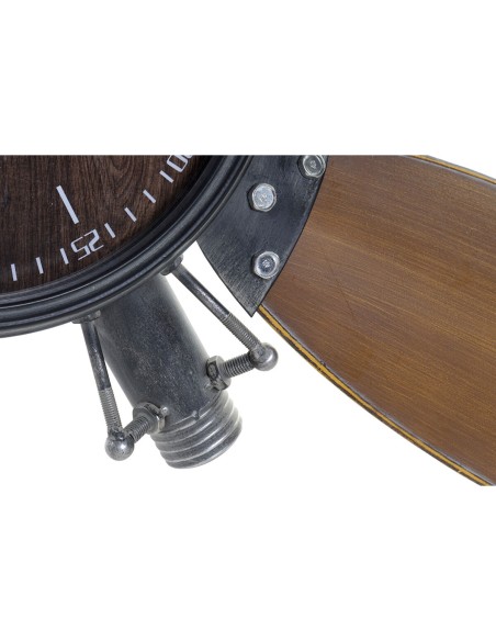 Horloge Murale Home ESPRIT Marron Noir Métal Bois MDF Vintage 121 x 7 x 106 cm