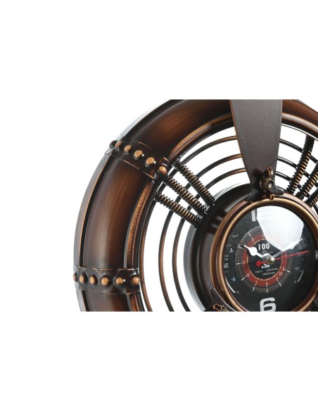 Horloge Murale Home ESPRIT Cuivre PVC Métal Hélices 75,5 x 8 x 75 cm