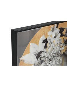 Cadre Home ESPRIT Fleurs Moderne 100 x 3,5 x 100 cm (2 Unités) 2