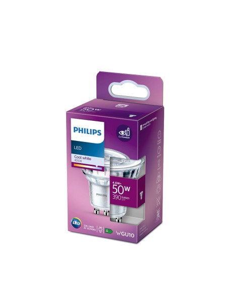Lampe LED Philips F 4,6 W GU10 390 lm 5 x 5,4 cm (4000 K)