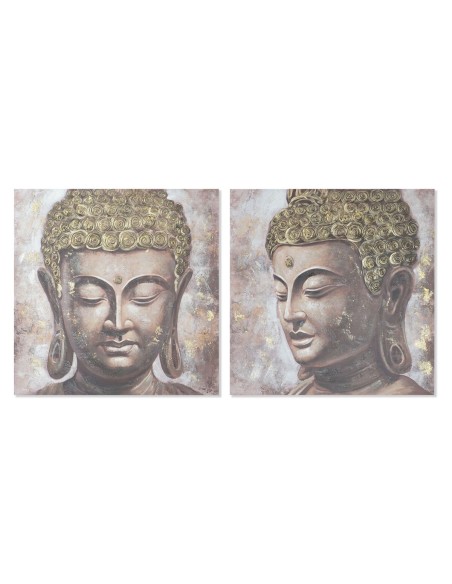 Cadre Home ESPRIT Buda Oriental 100 x 3 x 100 cm (2 Unités)