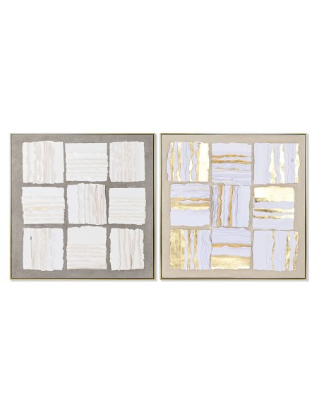 Cadre Home ESPRIT Abstrait Moderne 102,3 x 4,5 x 102,3 cm (2 Unités)