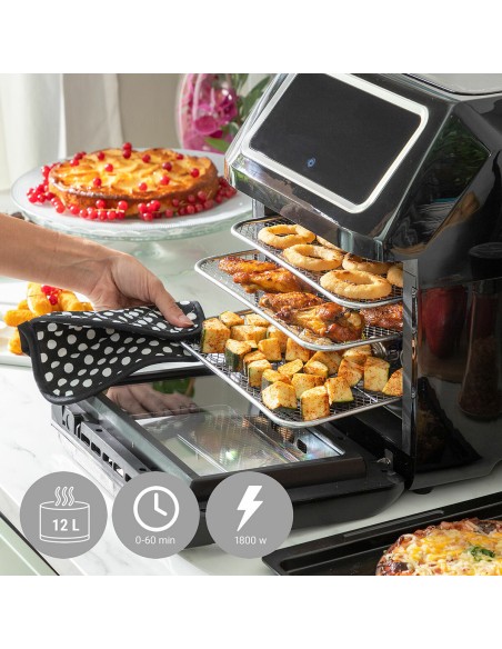 Friteuse à Air InnovaGoods Noir 1800 W 12 L Acier inoxydable (Reconditionné B)