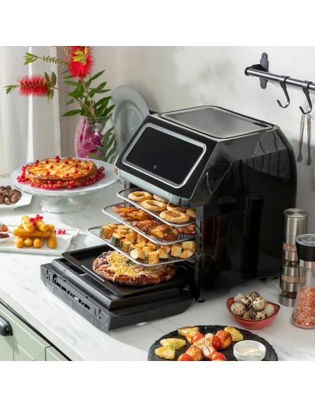 Friteuse à Air InnovaGoods Noir 1800 W 12 L Acier inoxydable (Reconditionné B)