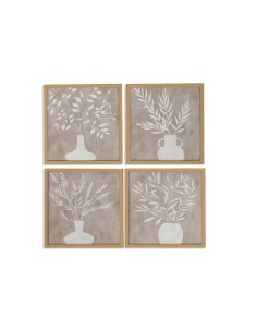 Cadre Home ESPRIT Vase Scandinave 30 x 2 x 30 cm (2 Unités)