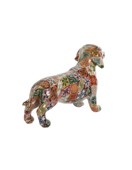 Figurine Décorative Home ESPRIT Multicouleur Chien méditerranéen 21 x 6 x 12 cm (2 Unités)