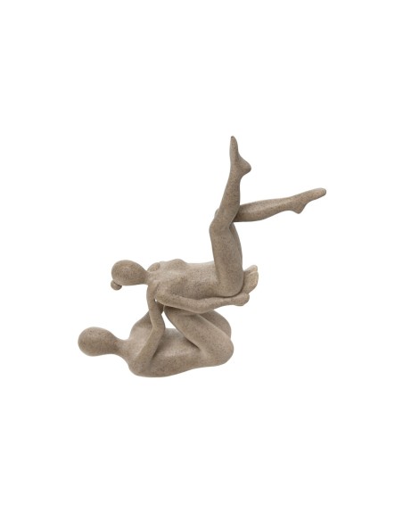 Figurine Décorative Home ESPRIT Beige Yoga 20 x 10 x 50 cm