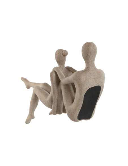 Figurine Décorative Home ESPRIT Beige Yoga 20 x 10 x 50 cm