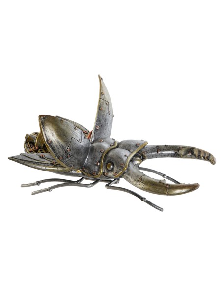 Figurine Décorative Home ESPRIT Gris Multicouleur Coléoptères 22 x 14 x 11 cm