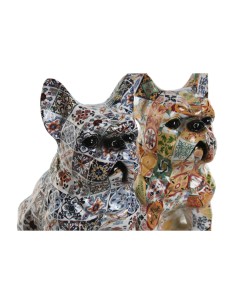 Figurine Décorative Home ESPRIT Multicouleur Chien méditerranéen 10 x 13 x 16 cm (2 Unités) 2