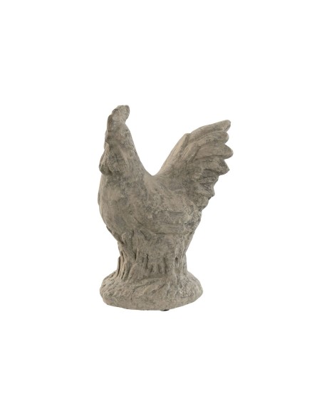 Figurine Décorative Home ESPRIT Gris Poule Finition vieillie 17 x 12 x 22 cm