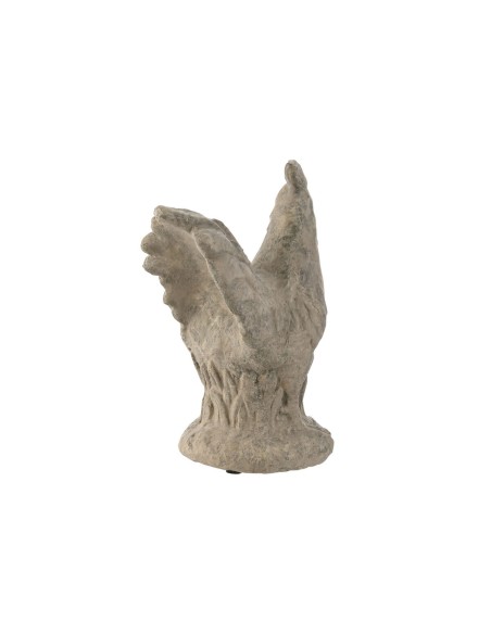 Figurine Décorative Home ESPRIT Gris Poule Finition vieillie 17 x 12 x 22 cm