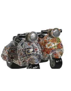Figurine Décorative Home ESPRIT Multicouleur méditerranéen scooter 14 x 8 x 11 cm (2 Unités) 2