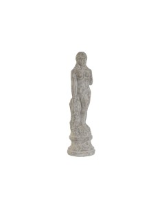 Figurine Décorative Home ESPRIT Gris Femme Romantique Finition vieillie 17 x 17 x 61 cm
